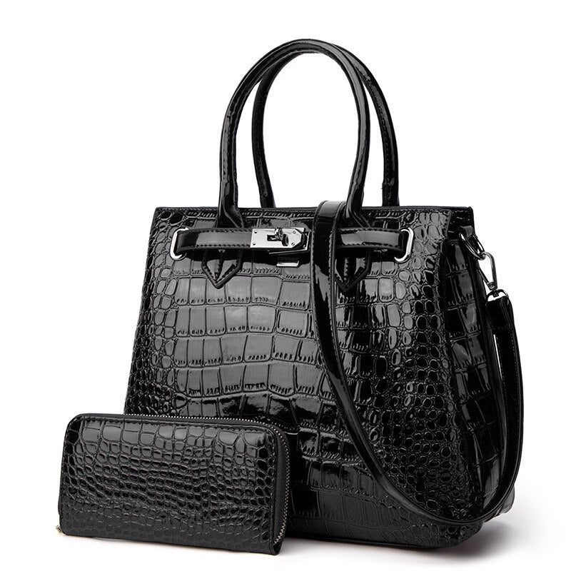 Crocodile leather Shoulder bag