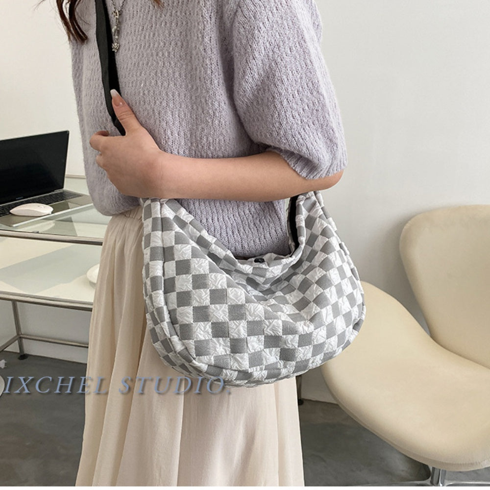 Checkerboard Korean Dumpling Bag