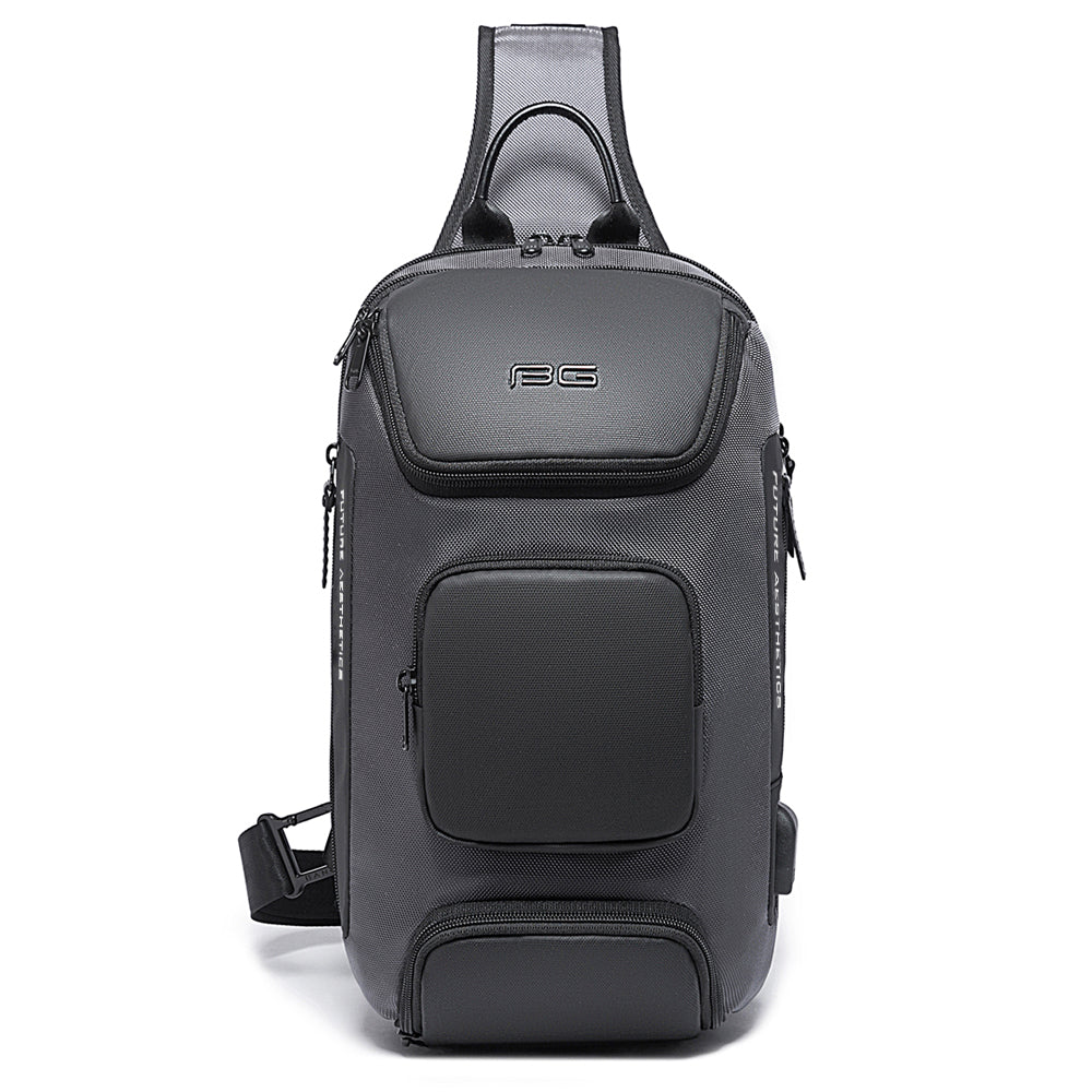 Slanted USB tech Messenger Bag