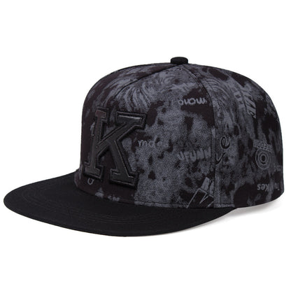 K Buchstabe Baseball Cap Hip Hop Hut Größe verstellbar