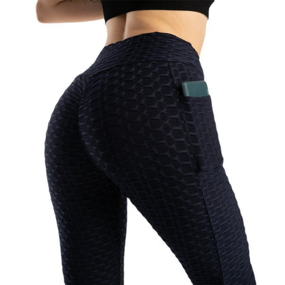 Pantalones de yoga para mujer, leggings con bolsillo para correr y deportes