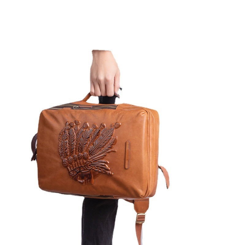 HeritageCraft Genuine Cowhide Backpack