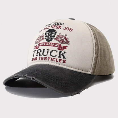 Gorra de béisbol elegante con estampado de letras de verano y parte superior rígida con visera