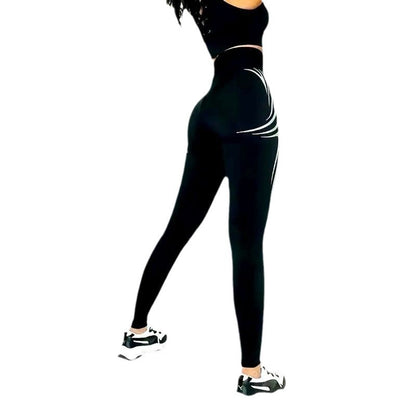 Nuevos pantalones de yoga negros sin costuras para mujer