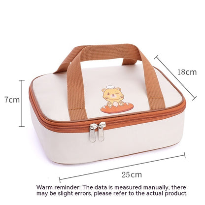 Bolsa de almuerzo comercial portátil con aislamiento térmico para niños, de tela Oxford