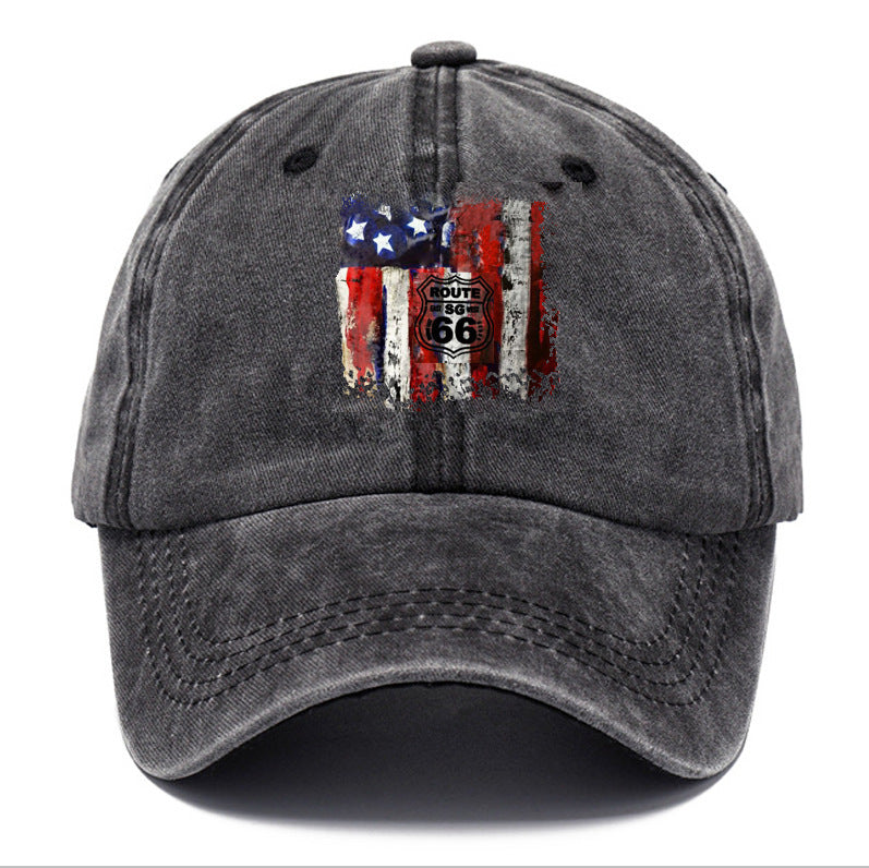 Washed Cotton Printed Old Dad Hat Men's Retro