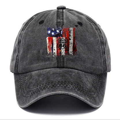 Gorra de papá vieja de algodón lavado con estampado retro para hombre