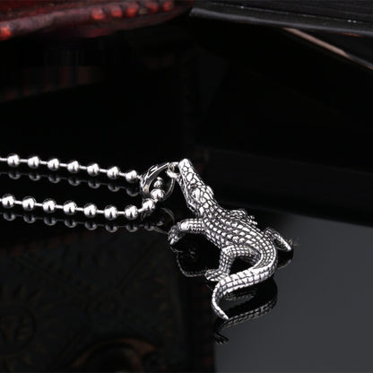 Colgante de acero de titanio con adorno de animal para hombre