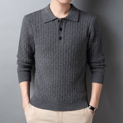 Plus Size Jacquard Top Autumn And Winter Men's Sweater