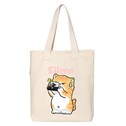 Shiba Inu Male And Female Shoulder Bag Canvas Large Capacity