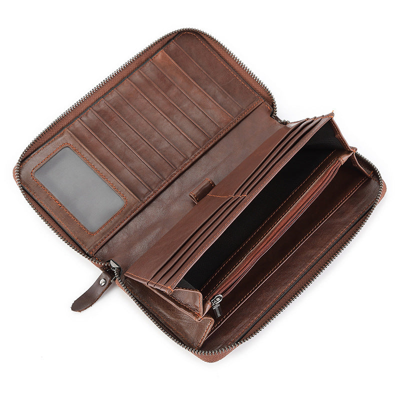 Top Layer Cowhide Men's Wallet Large Capacity Multifunctional