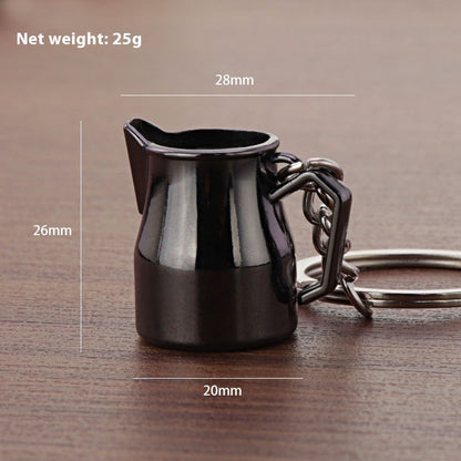 3D Kaffee Schlüsselanhänger Metall Autoschlüssel Anhänger