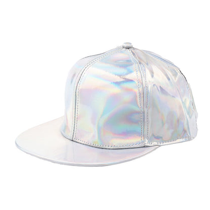 Laser-Flachkrempe, reflektierender Street-Hip-Hop-Hut