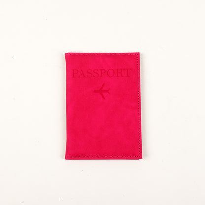 Funda protectora de cuero para pasaporte con gran capacidad