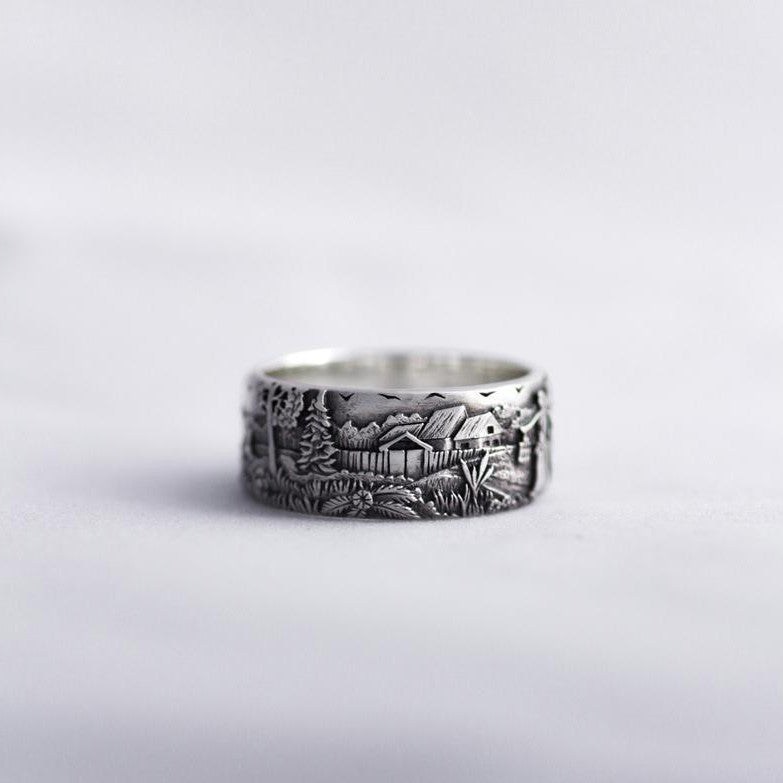 Retro Personality Couple Random Pattern Ring Fashion All-matching