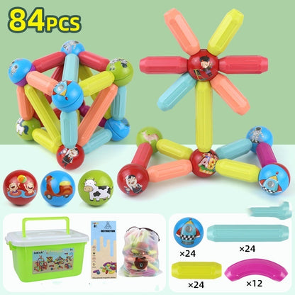 Große Größe DIY Magnetische Bau Set Frühen Lernen Konstruktor Vielzahl Magnetische Stange Bausteine ​​Für Kinder Spielzeug Geschenk