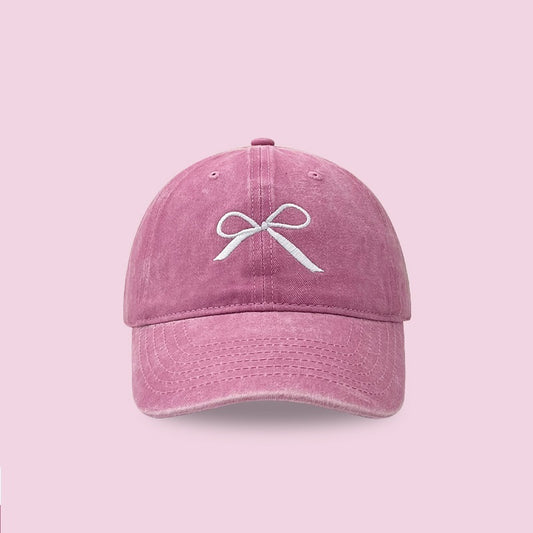 Niche Designer Bowknot Embroidery Denim Peaked Cap For Women