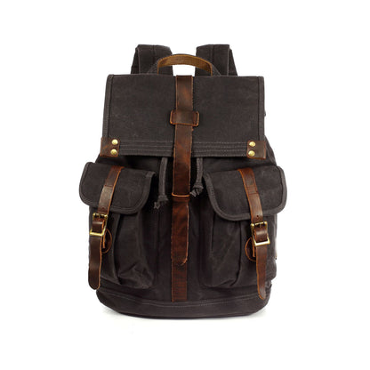 Mochila retro de lona para viajes al aire libre y ocio