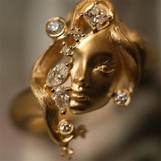 Personality Antique Portrait Creative Ring
