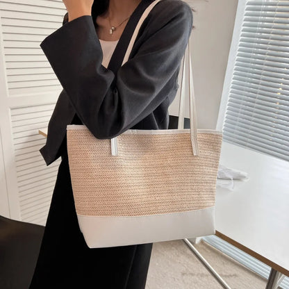 Coastal Charm Woven Tote - BAGMODA