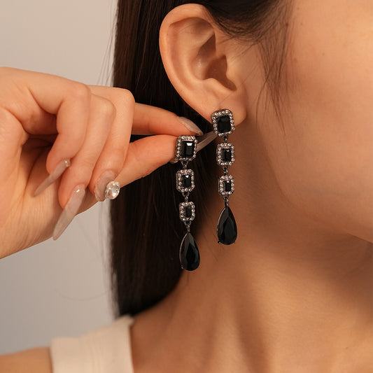 Stylish Water Drop Tassel Earrings For Women