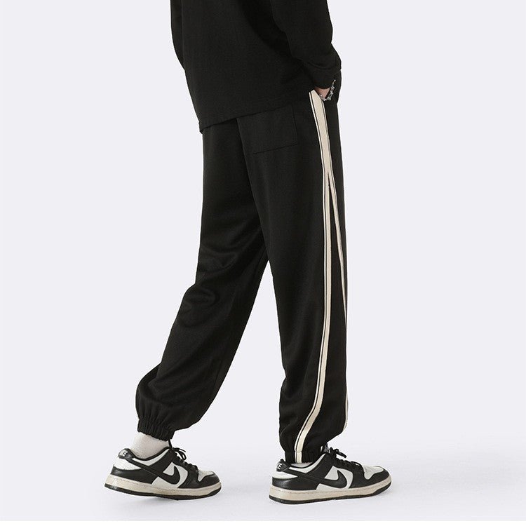 Striped Loose Tappered Casual Pants Men - BAGMODA