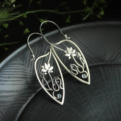 Strass Damen Elegante Lotus Vine Temperament Ohrringe