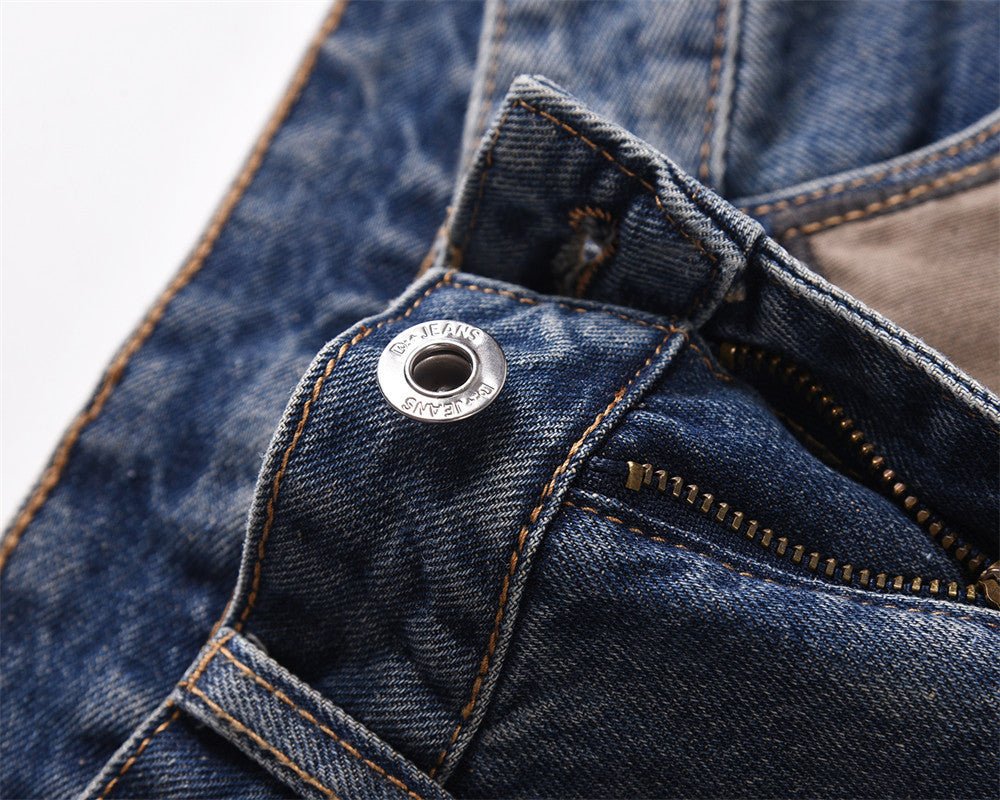 Fashion Horn Denim Pants Men - BAGMODA