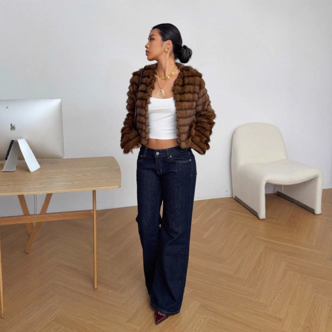 Environmental Protection Fur Integrated High-grade Coat