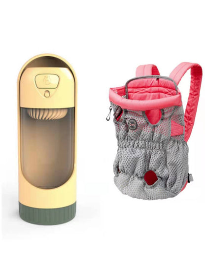 Mochila transportadora de mascotas para viajes al aire libre, de malla, transpirable, para el hombro