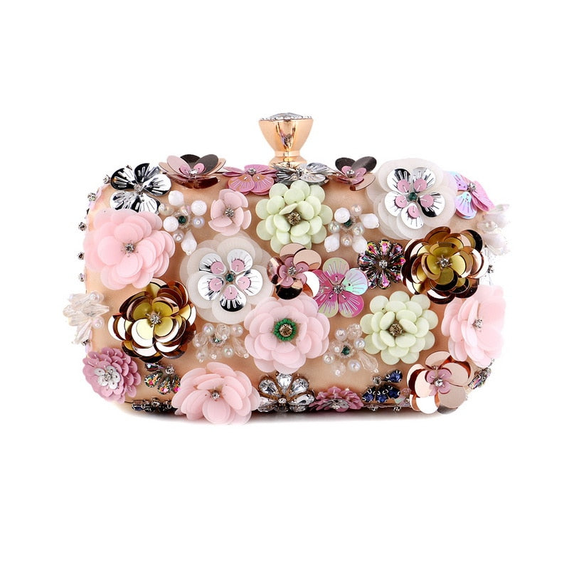 Diamonds Metal Rhinestones Beading Clutch