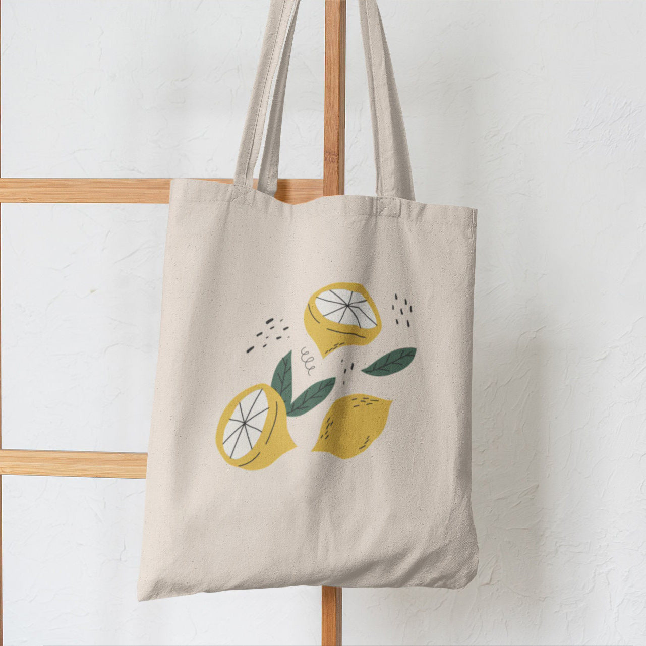Butterfly Mushroom Printed Canvas Bag Shoulder Bag