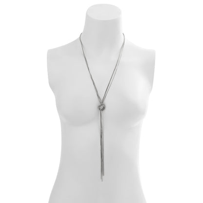 Collar largo sencillo con diseño creativo de contraste de colores para mujer