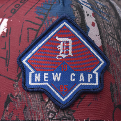 Personalisierte trendige Retro-B-Alphabet-Stickerei-Baseballkappe für Männer und Frauen, Beschriftung von Graffiti-Schirmmütze