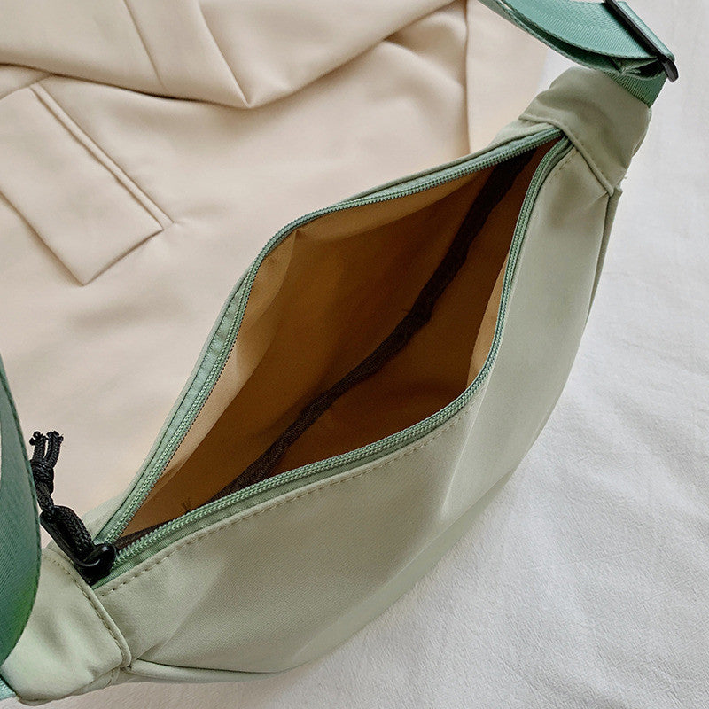 Nylon Bag Women's New Trendy Korean Version Fashion Simple One Shoulder Net Red Large Capacity Messenger Waist Bag
