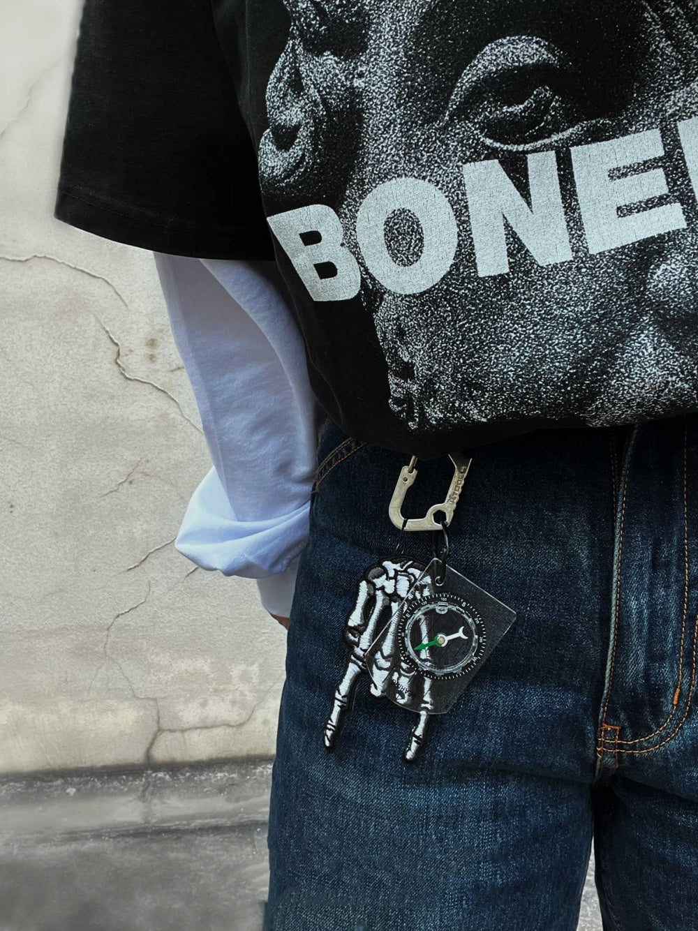 Keychain Accessories Climbing Button Carabiner Skull Pendant