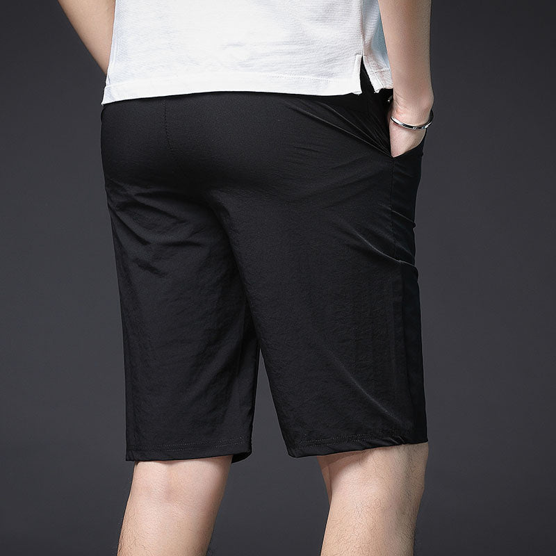 Zipper pocket short quick drying stretch pants for men - BAGMODA