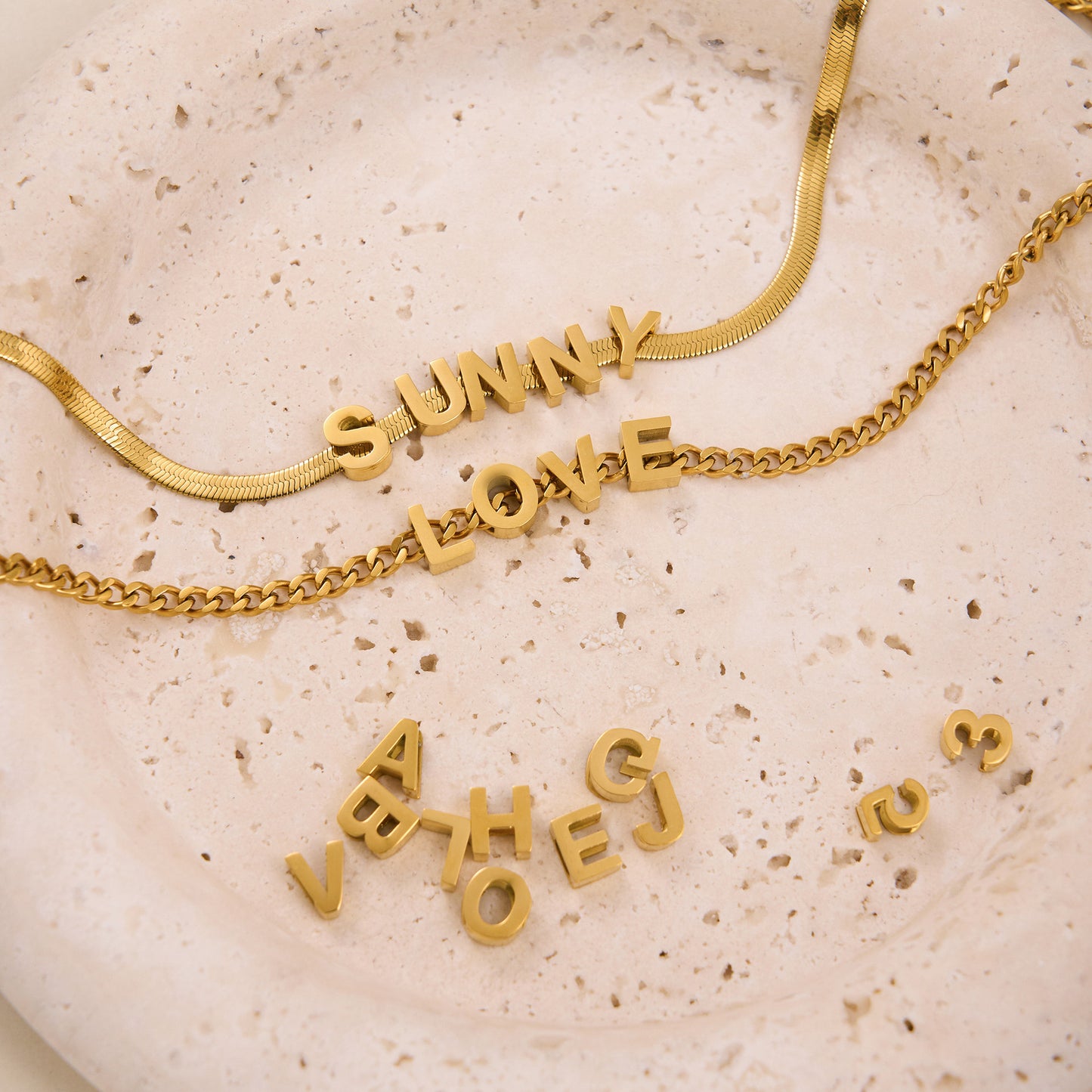 INS Commuter's All-matching Number Letter Necklace
