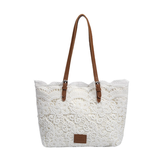 Bolso de mano de encaje estilo occidental Mori Style