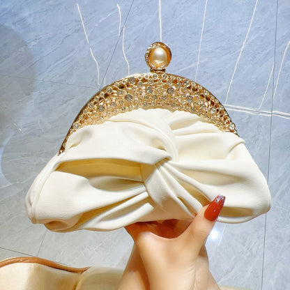 Mini bolso de mano Socialite con diamantes incrustados