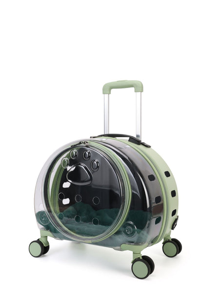 Große Kapazität Universalrad Volltransparente Haustier-Trolleytasche Atmungsaktiv
