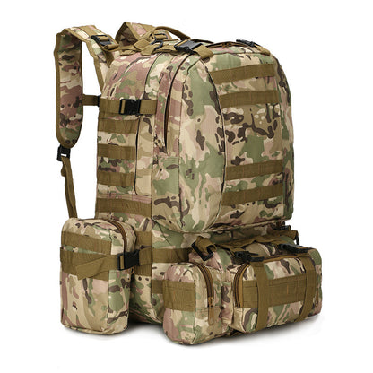 Mochila de viaje para montañismo al aire libre de camuflaje de 50 l