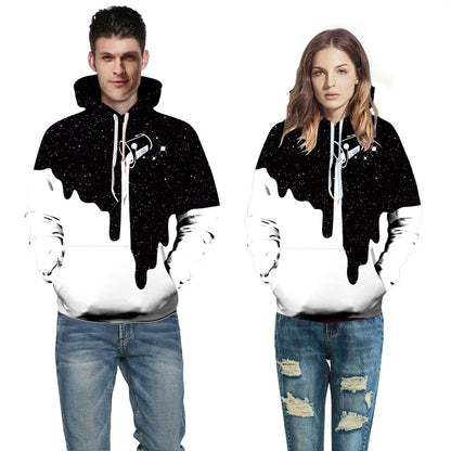Sudadera con capucha con estampado 3D de Halloween con estampado de leche para mujeres y hombres
