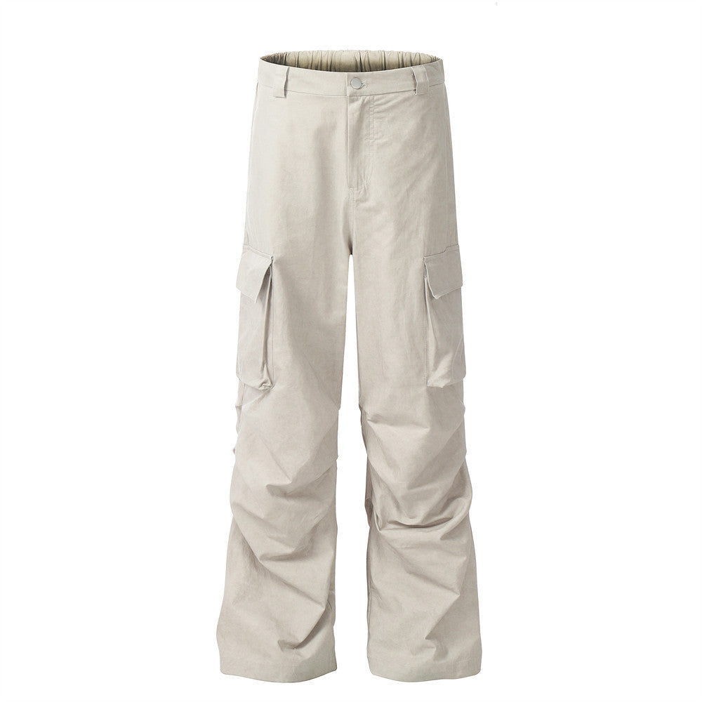 Multi-pocket Pleated Casual Working Pants Men