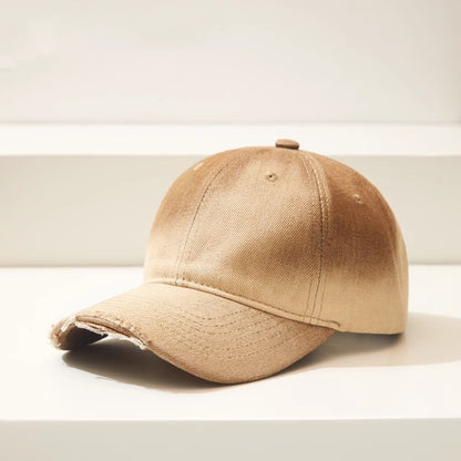 Gorra de béisbol informal de mezclilla degradada y desgastada para combinar con todo