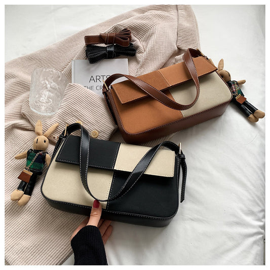 Matte Leather Shoulder Bag