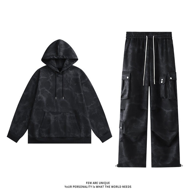 Tie Dye Sweater Pants Casual Suit Men - BAGMODA