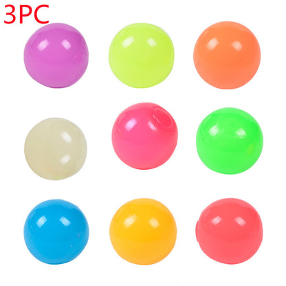 Bolas adhesivas luminosas para pared, juegos de fiesta en casa, juguetes novedosos que brillan en la oscuridad, juguete de descompresión para apretar.