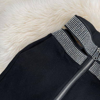 Pantalones negros de tubo versátiles para mujer