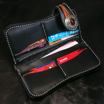 Modische Lederbrieftasche für Herren im Langstil